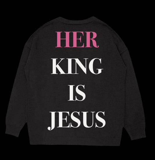 “Her King Is Jesus” Cardigan