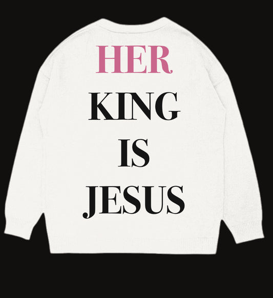 “Her King Is Jesus” Cardigan